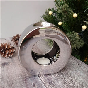 Polo Ceramic Tealight Wax Melter - Chrome