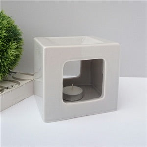 Cubic Ceramic Tealight Wax Melter - Gray