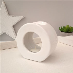 Polo Ceramic Tealight Wax Melter - White