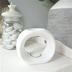 Olympic Ceramic Tealight Wax Melter - White