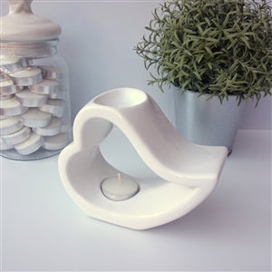 Romeo Ceramic Tealight Wax Melter - White